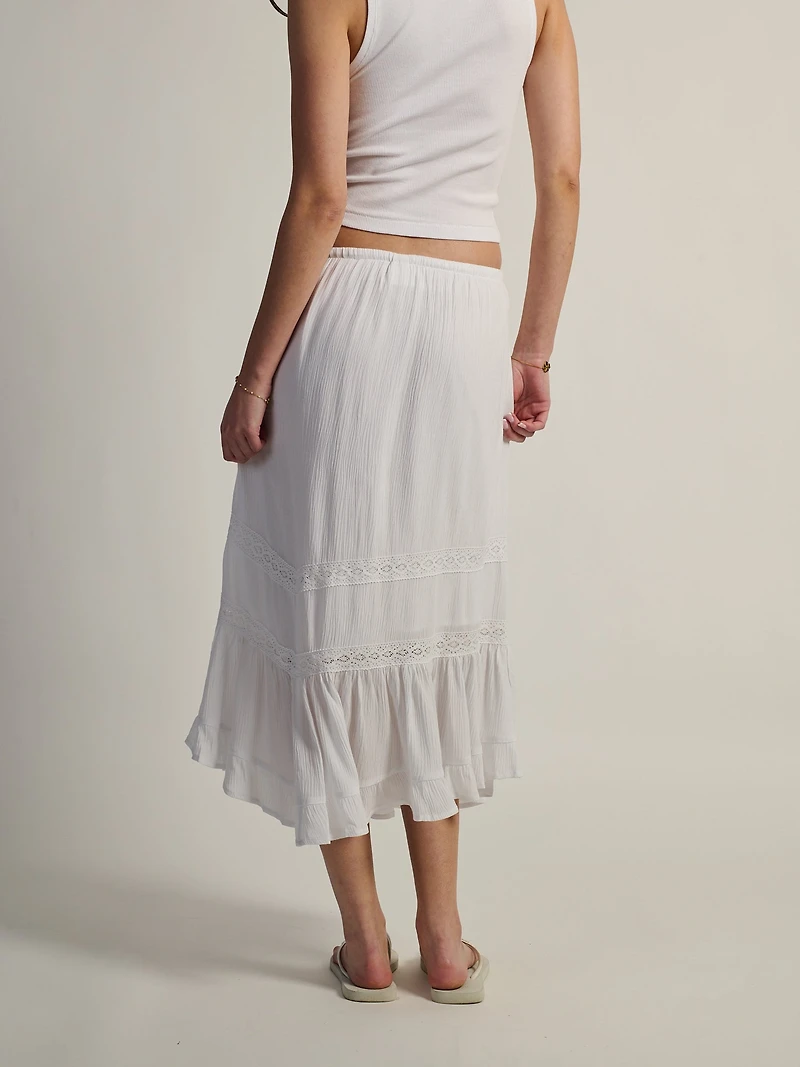 HARLOW FLORA SKIRT - WHITE