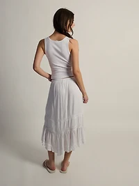 HARLOW FLORA SKIRT - WHITE