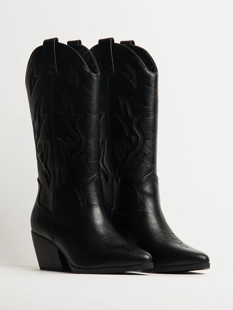 BOTTES DE COW-BOY HARLOW STASSIE POUR FEMMES - NOIR
