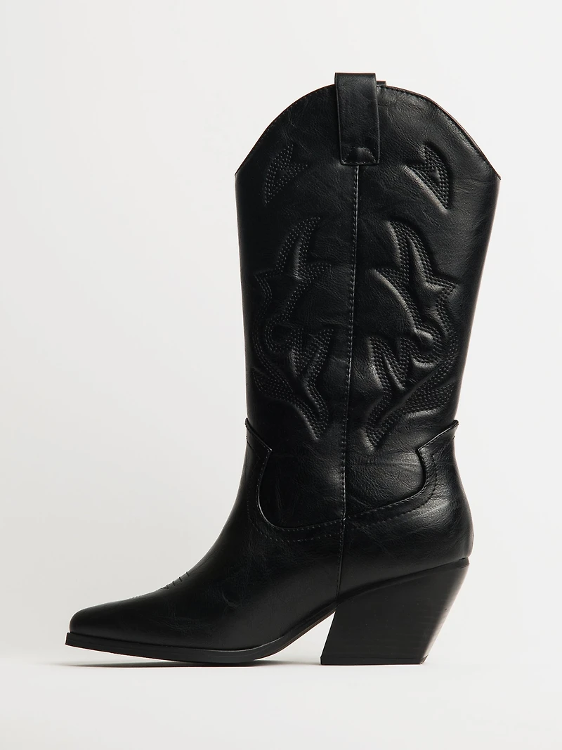 BOTTES DE COW-BOY HARLOW STASSIE POUR FEMMES - NOIR