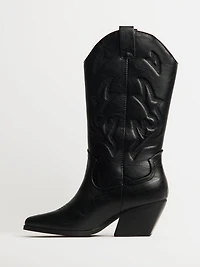 BOTTES DE COW-BOY HARLOW STASSIE POUR FEMMES - NOIR