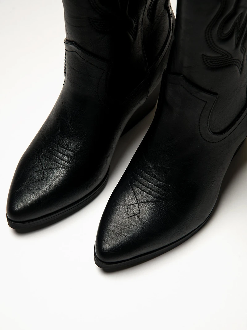 BOTTES DE COW-BOY HARLOW STASSIE POUR FEMMES - NOIR