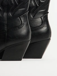 BOTTES DE COW-BOY HARLOW STASSIE POUR FEMMES - NOIR