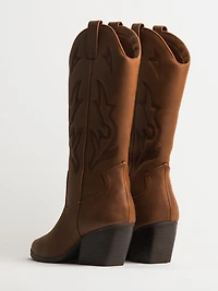 BOTTES DE COW-BOY HARLOW STASSIE POUR FEMMES - MARRON
