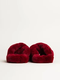 HARLOW PANTOUFLE CROSSOVER FEMME - ROUGE
