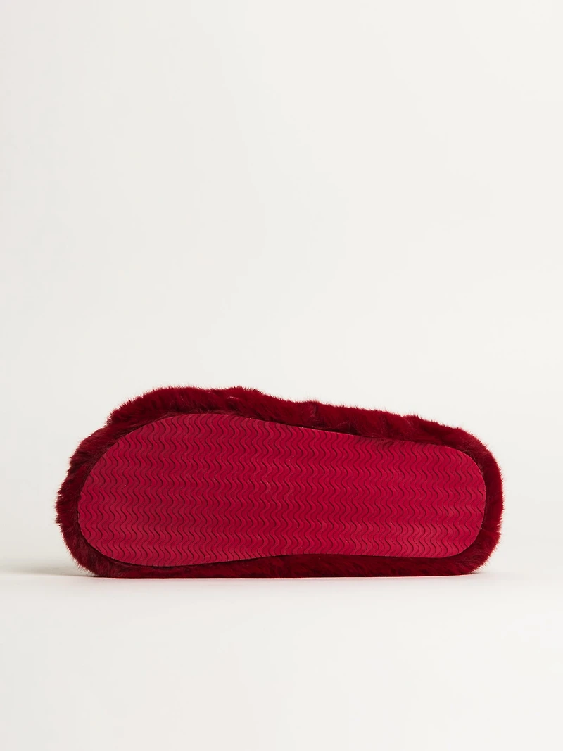 HARLOW PANTOUFLE CROSSOVER FEMME - ROUGE