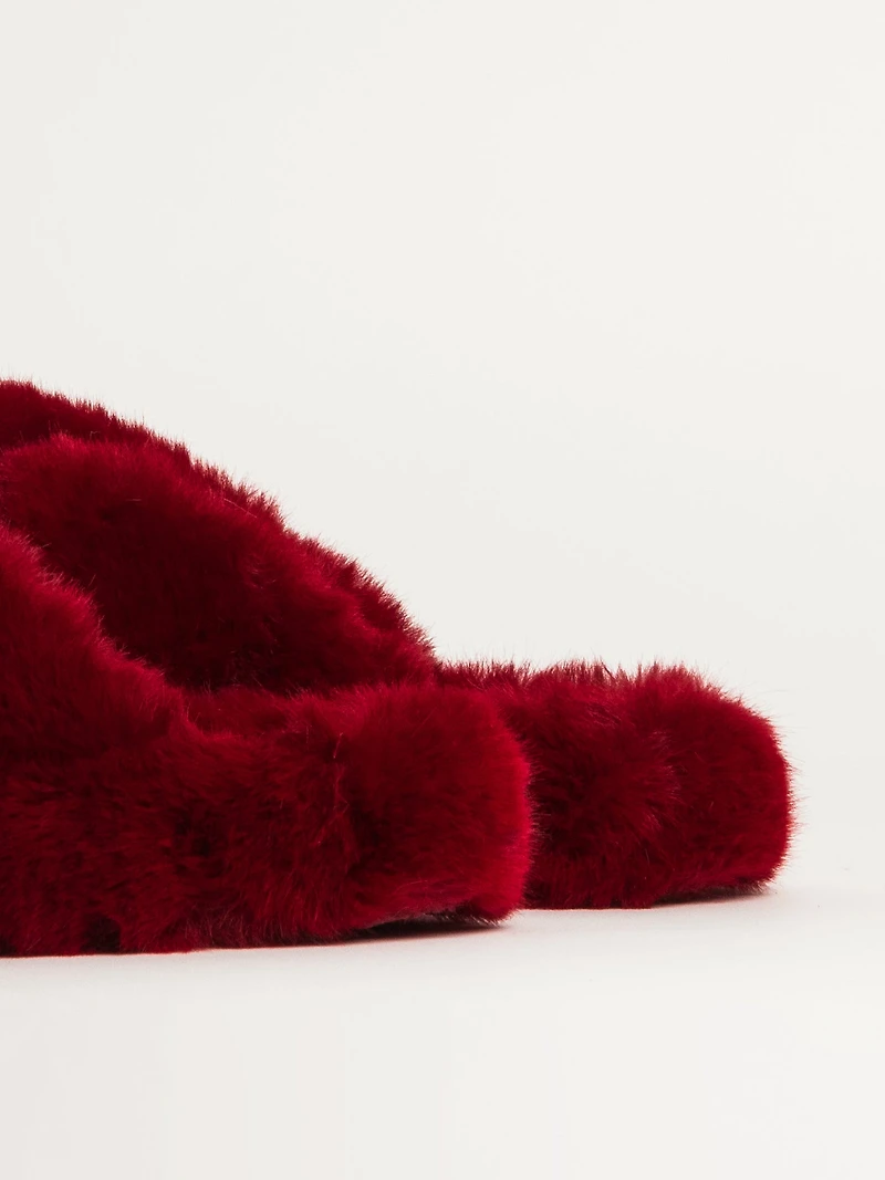 HARLOW PANTOUFLE CROSSOVER FEMME - ROUGE