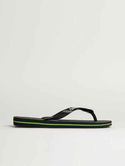 WOMENS HAVAIANAS BRASIL LOGO - BLACK