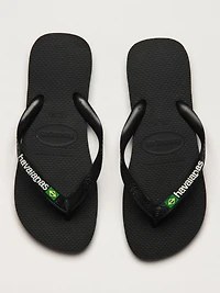 WOMENS HAVAIANAS BRASIL LOGO - BLACK