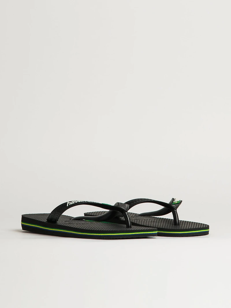 WOMENS HAVAIANAS BRASIL LOGO - BLACK