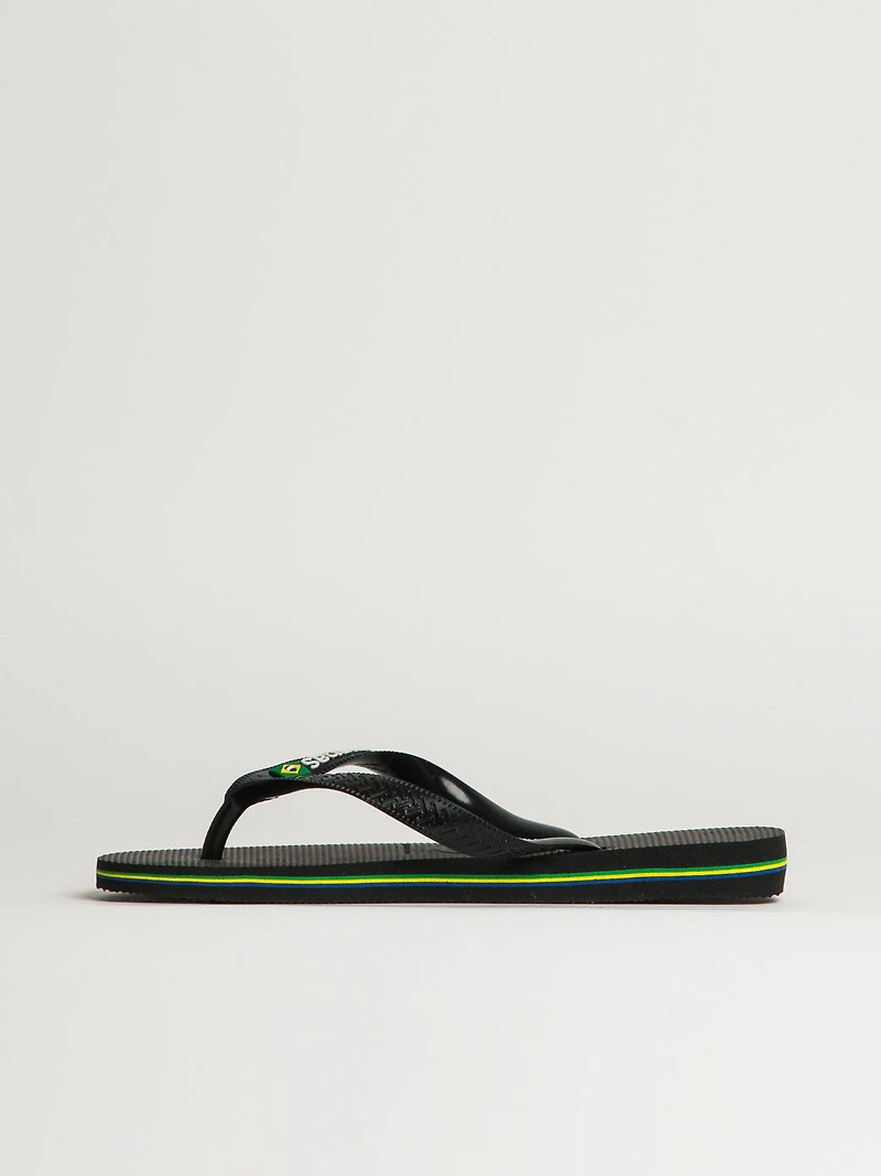 WOMENS HAVAIANAS BRASIL LOGO - BLACK