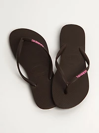 WOMENS HAVAIANAS SLIM SPARKLE ME - BROWN