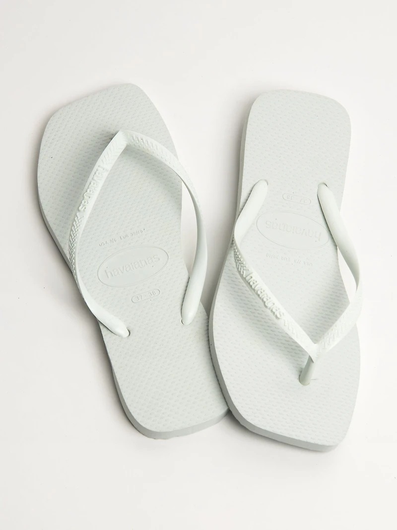 HAVAIANAS SLIM SQUARE FEMME - BLANC