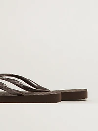 SANDALE HAVAIANAS SLIM CARRÉ FEMME -BRUN FONCÉ