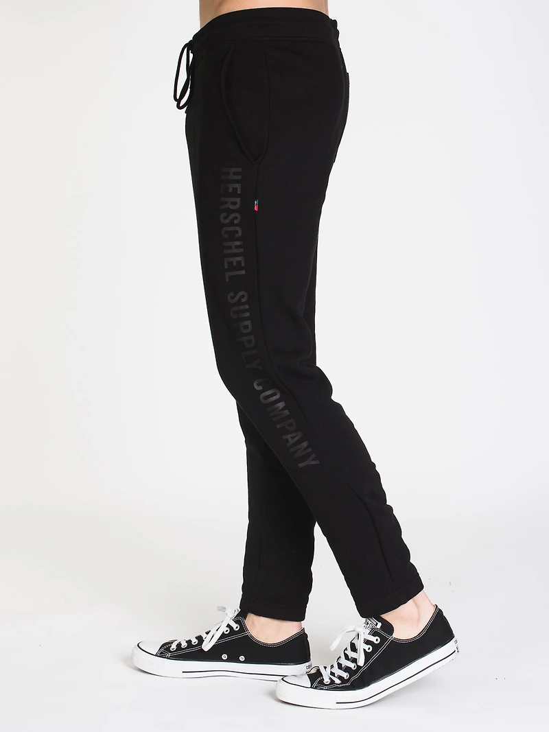 MENS LEG ID FLEECE PANT - BLACK/BLACK CLEARANCE