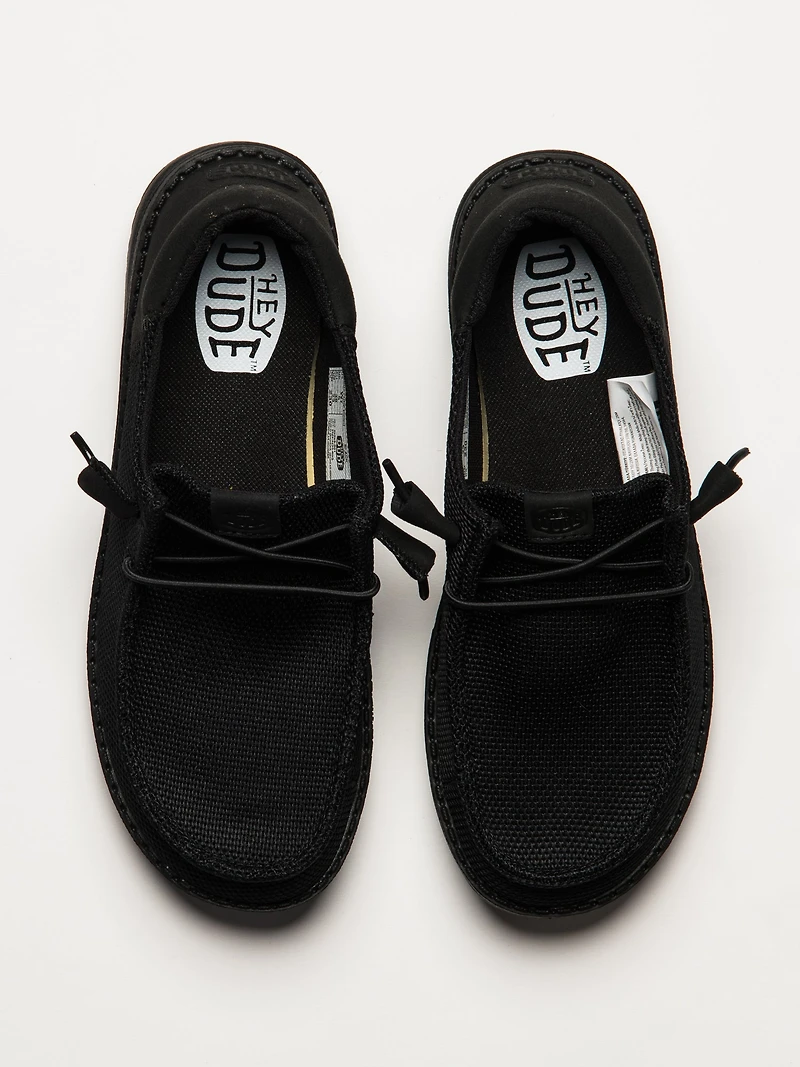 WOMENS HEYDUDE WENDY FUNK MONO SNEAKER - BLACK