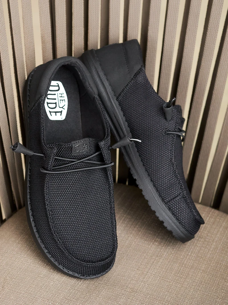 WOMENS HEYDUDE WENDY FUNK MONO SNEAKER - BLACK