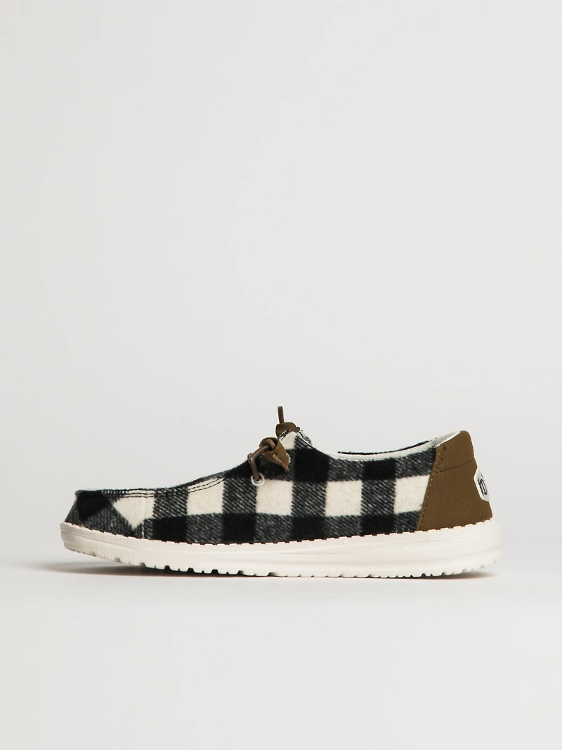 FEMMES HEYDUDE WENDY BUFFALO PLAID - BLANC/NOIR