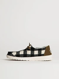 FEMMES HEYDUDE WENDY BUFFALO PLAID - BLANC/NOIR