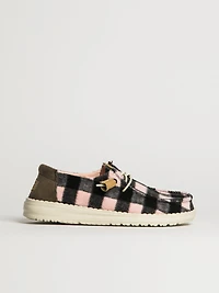 WOMENS HEYDUDE WENDY BUFFALO PLAID - BLACK/PINK