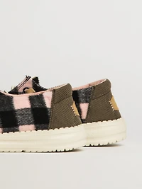 FEMMES HEYDUDE WENDY BUFFALO PLAID - NOIR/ROSE