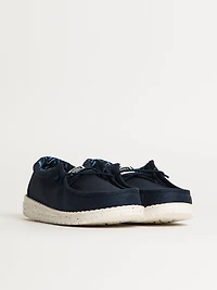 KIDS HEY DUDE WALLY YOUTH STRETCH CANVAS - NAVY
