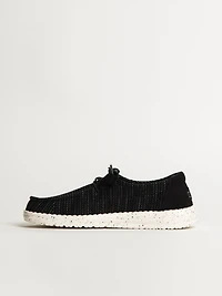 WOMENS HEYDUDE WENDY STRETCH SOX SNEAKER - BLACK/WHITE