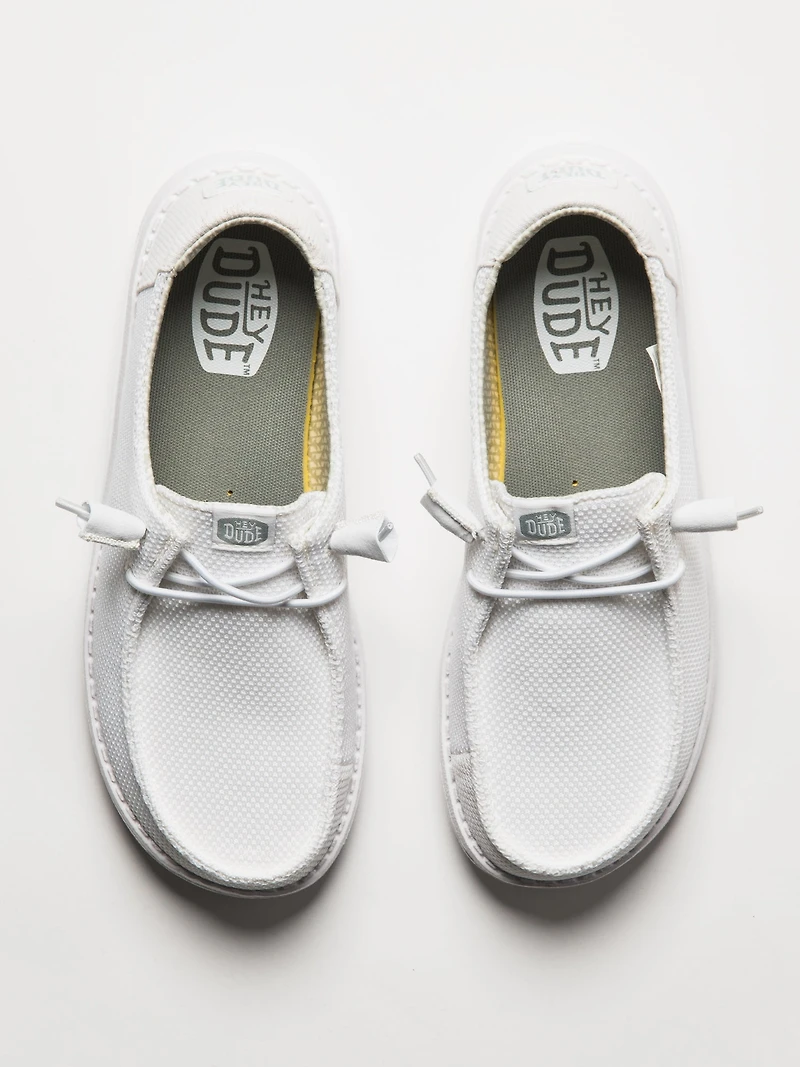 SNEAKER CHAUSSETTE EXTENSIBLE HEY DUDE WENDY POUR FEMME - BLANC