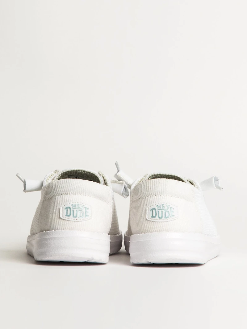 SNEAKER CHAUSSETTE EXTENSIBLE HEY DUDE WENDY POUR FEMME - BLANC