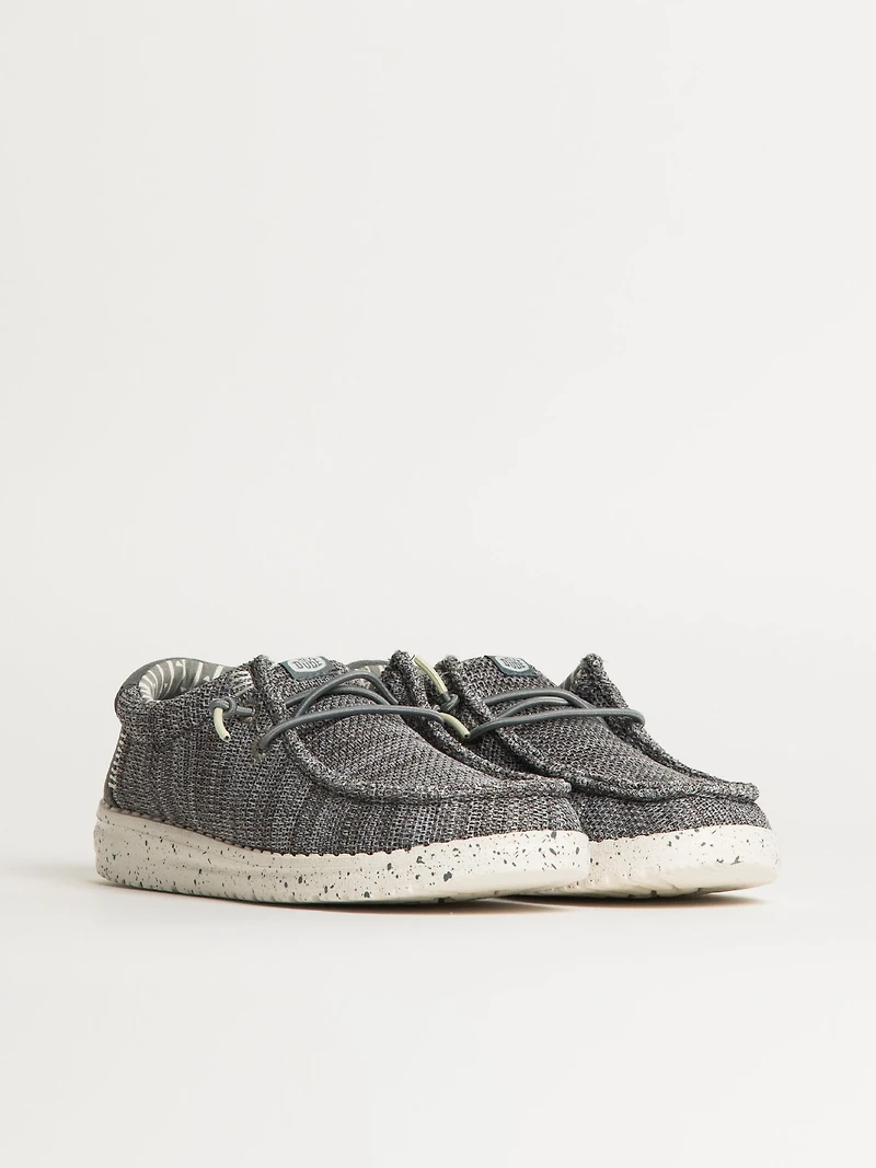 KIDS HEYDUDE WALLY YOUTH STRETCH SOX - GREY