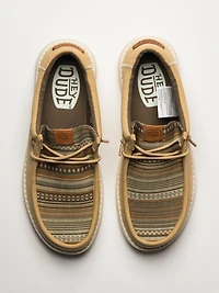 MENS HEYDUDE WALLY SURF SHAWL SLIP-ON - WOOD