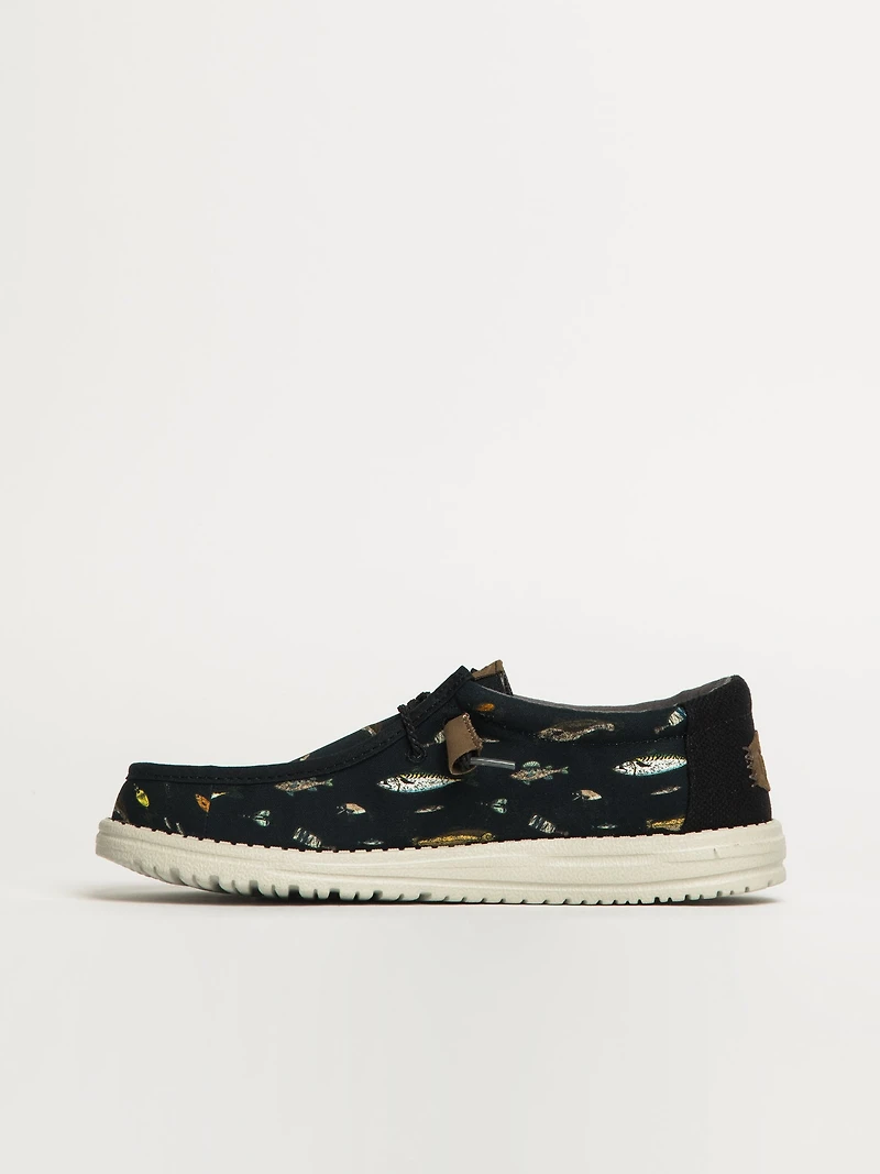 MENS HEYDUDE WALLY MARLIN SLIP-ON - BLACK