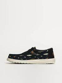 MENS HEYDUDE WALLY MARLIN SLIP-ON - BLACK