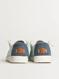 WOMENS HEYDUDE WENDY COTTAGE CROCHET SNEAKER - BLUE
