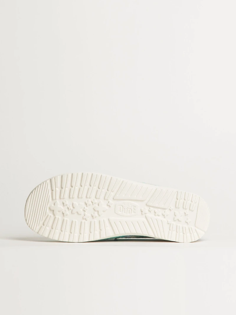 WOMENS HEYDUDE WENDY COTTAGE CROCHET SNEAKER - BLUE
