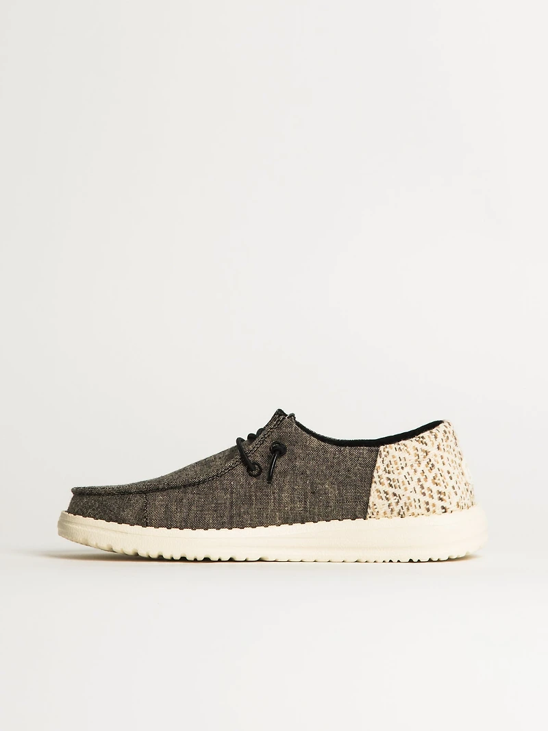 BASKETS WOMENS HEY DUDE WENDY FUNK SURF BAJA - NOIR