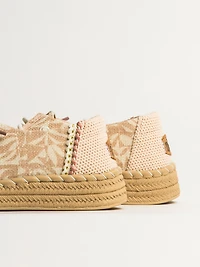 WOMENS HEYDUDE WENDY RETRO PALM ESPADRILLE