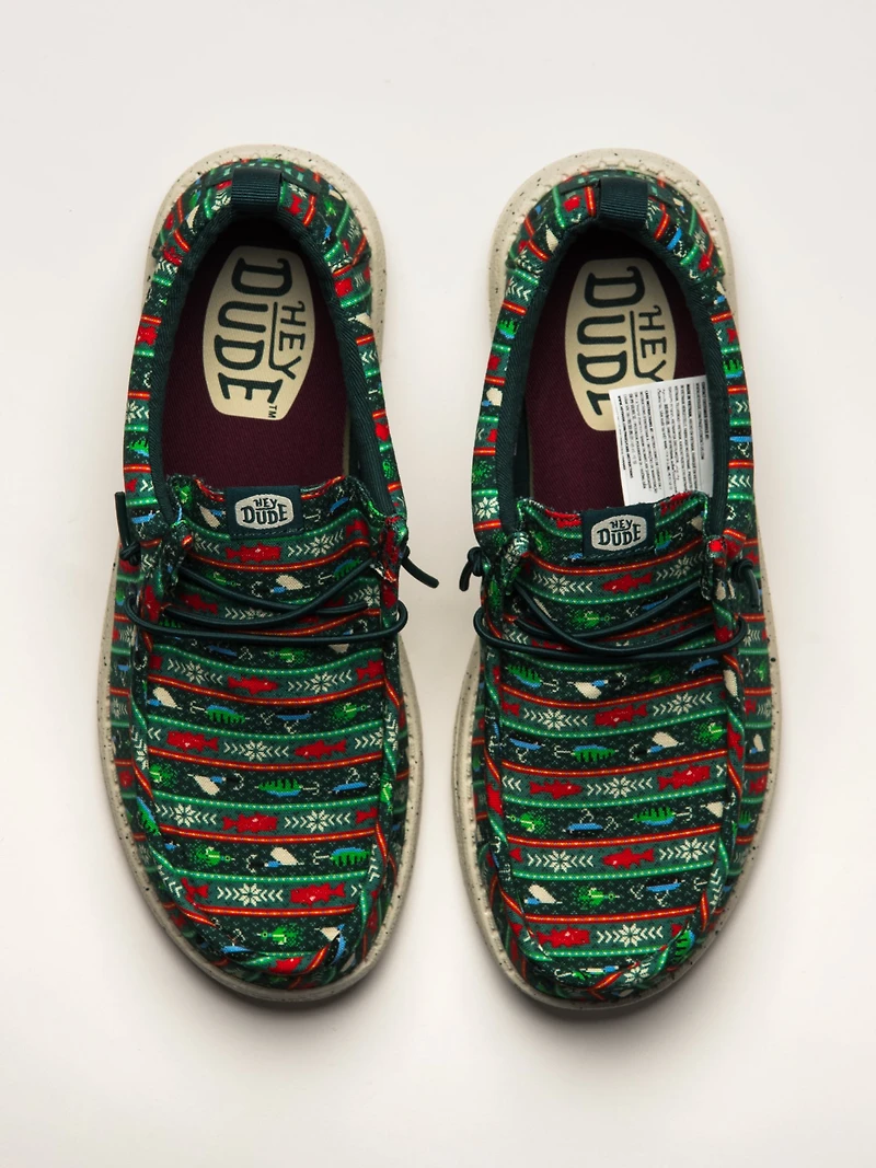 PULL HEYDUDE WALLY FISHMAS POUR HOMME - VERT