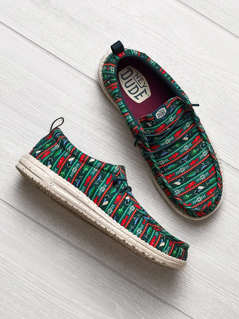 HEYDUDE WALLY FISHMAS SWEATER HOMME - VERT