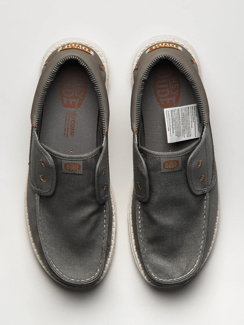 HOMMES HEY DUDE WALLY CRUZ STRETCH CANVAS - GRIS