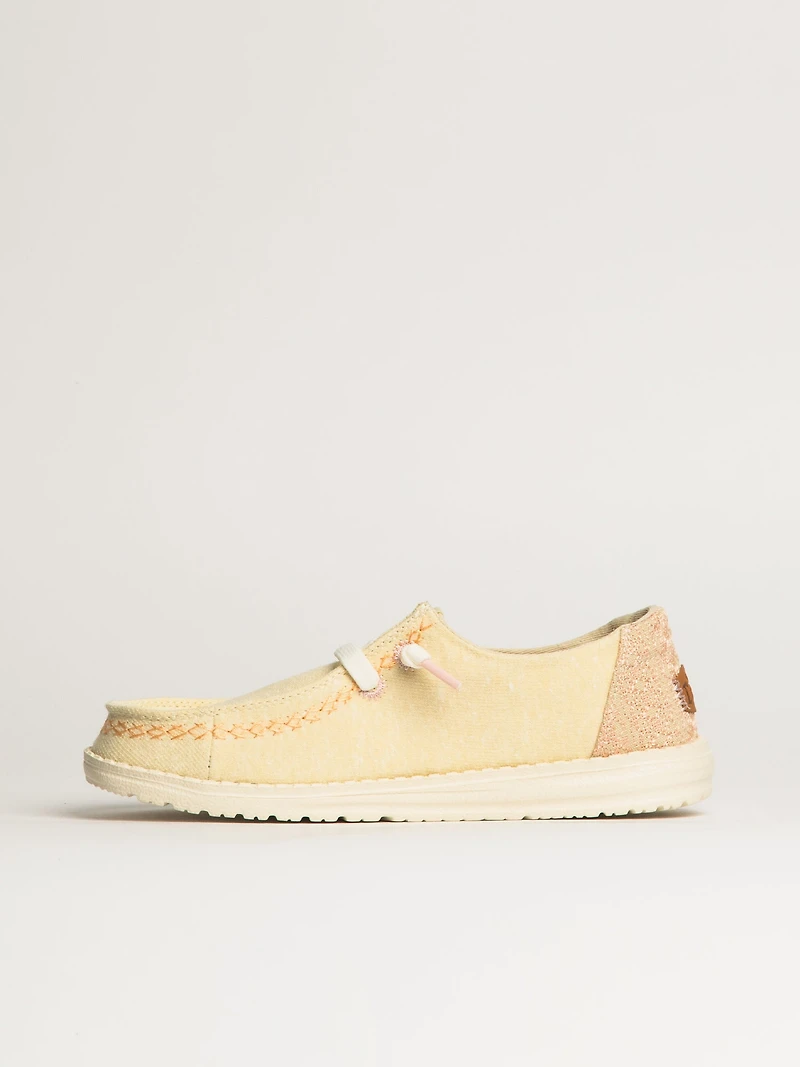 SNEAKERS WOMENS HEY DUDE WENDY BREAK SURF JERSEY - BONE