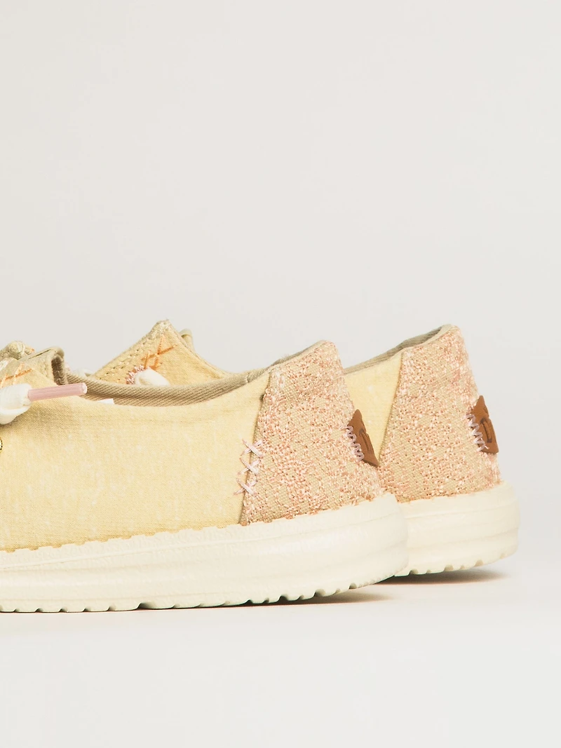 SNEAKERS WOMENS HEY DUDE WENDY BREAK SURF JERSEY - BONE