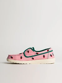 WOMENS HEY DUDE WENDY CRU EMBROIDERED STRAWBERRY - PINK