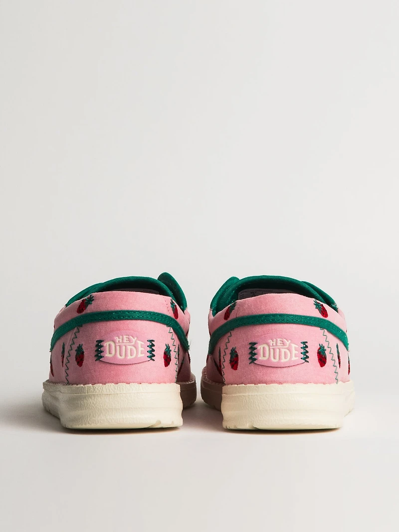 WOMENS HEY DUDE WENDY CRU BRODÉ - ROSE