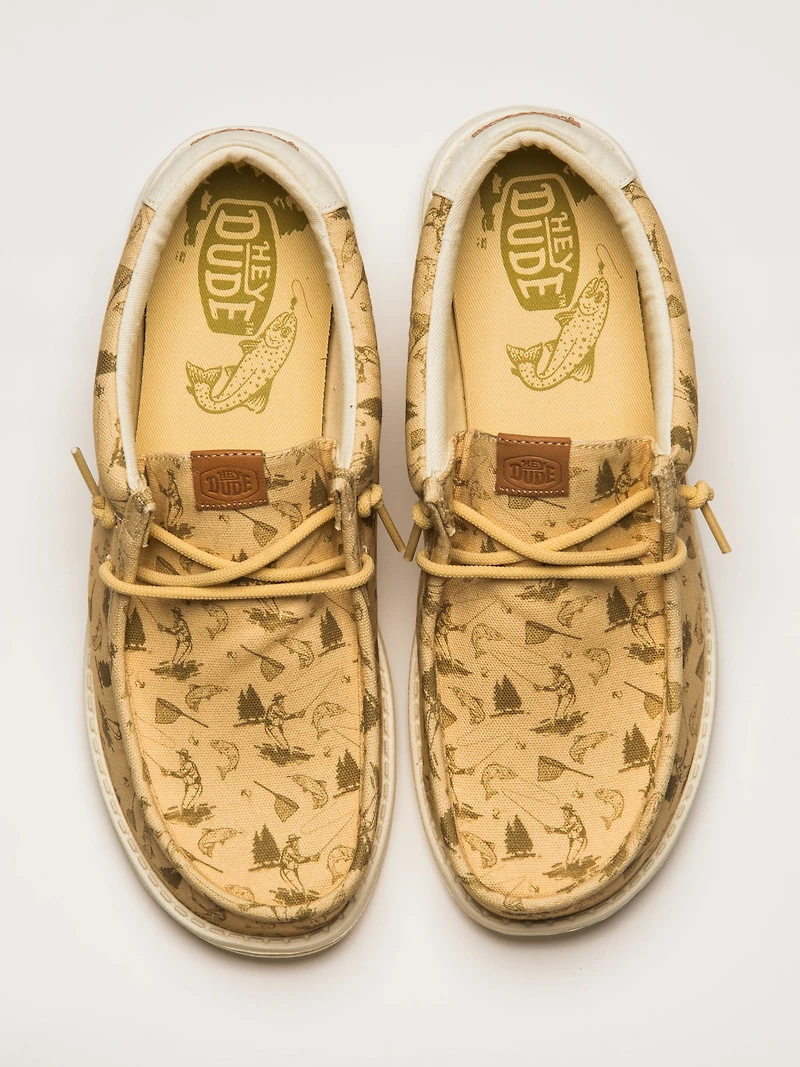 MENS HEY DUDE WALLY FLY FISHING - TAN