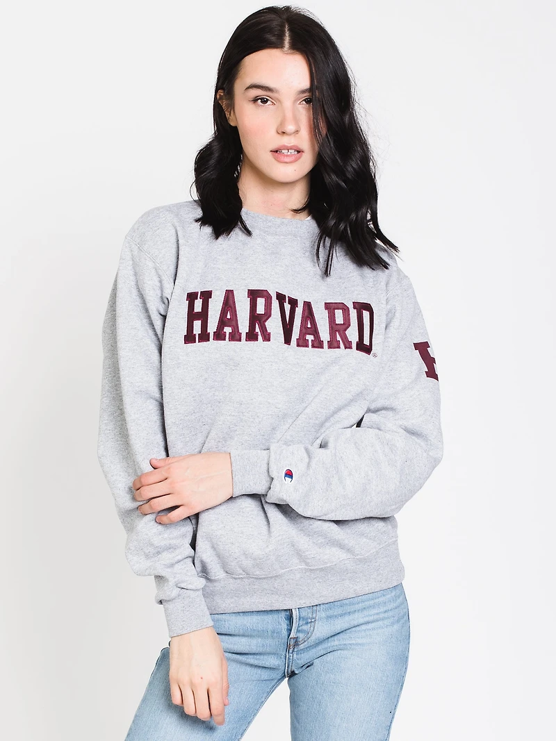 CHAMPION ECO POWERBLEND HARVARD UNIVERSITY CREWNECK SWEATER - CLEARANC