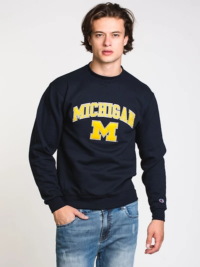 CHAMPION ECO POWERBLEND MICHIGAN UNIVERSITY CREWNECK SWEATER - CLEARAN