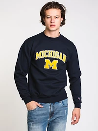 CHAMPION ECO POWERBLEND MICHIGAN UNIVERSITY CREWNECK SWEATER - CLEARAN