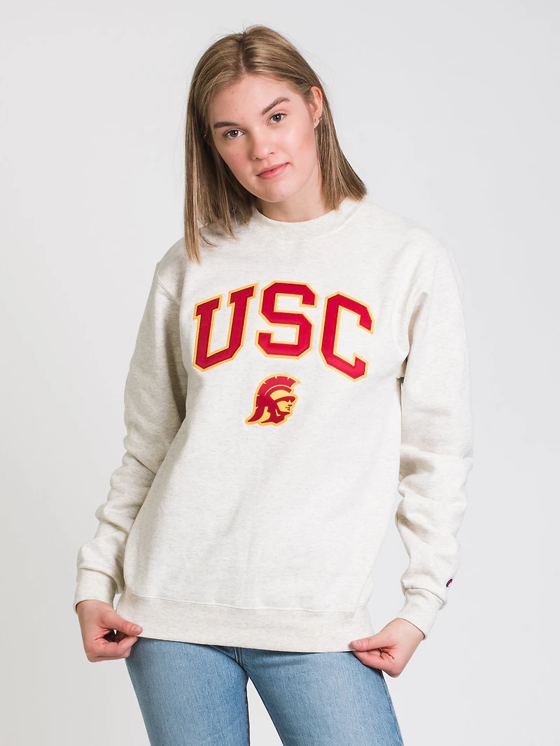 CHAMPION ECO POWERBLEND USC UNIVERSITY CREWNECK SWEATER - CLEARANCE