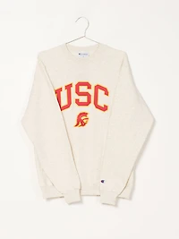 CHAMPION ECO POWERBLEND USC UNIVERSITY CREWNECK SWEATER - CLEARANCE